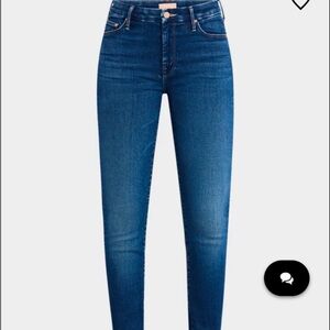 Mother high waisted looker fray jeans